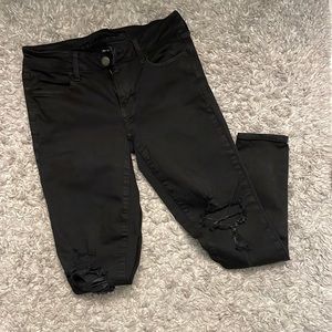 AE black ripped skinny jeans